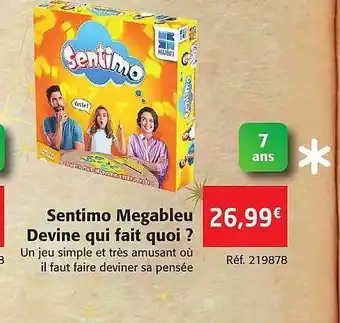 Colruyt Sentimo méga bleu devine qui fait quoi ? offre
