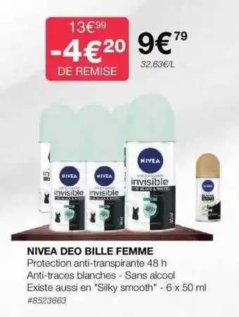 Costco Nivea deo bille femme offre