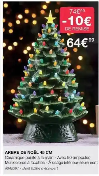 Costco Arbre de noël 45 cm offre