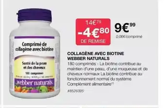 Costco Collagène avec biotine webber naturals offre