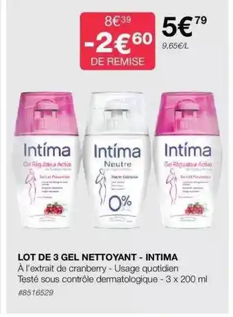 Costco Lot de 3 gel nettoyant - intima offre