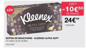 Costco Boîtes de mouchoirs - kleenex ultra soft offre