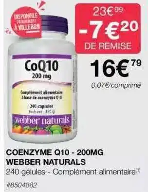 Coenzyme q10 - 200mg webber naturals