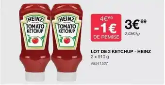 Costco Lot de 2 ketchup - heinz offre