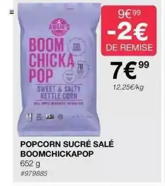 Popcorn sucré salé boomchickapop