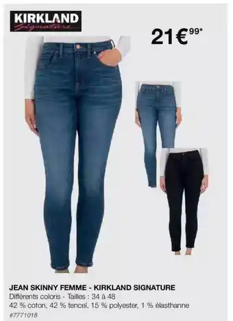 Costco Jean skinny femme - kirkland signature offre