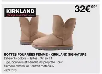 Costco Bottes fourrées femme - kirkland signature offre