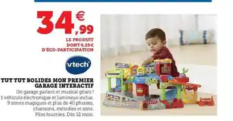 Hyper U Tut tut bolides mon premier garage interactif vtech offre