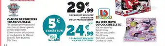 Camion de pompiers transformable paw patrol, ma 1Ăšre moto ou coccinelle rc bb junior