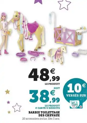 Hyper U Barbie toilettage des chevaux offre