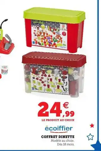Hyper U Coffret dinette écoiffier offre