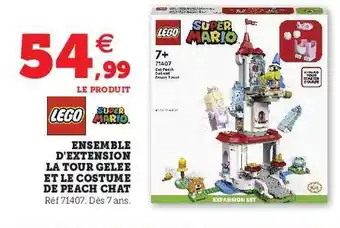 Hyper U Ensemble d'extension la tour gelée et let costume de peach chat lego super mario offre