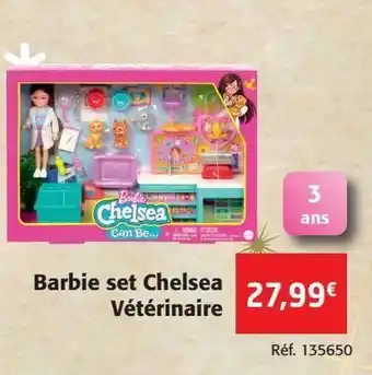 Barbie set chelsea vétérinaire