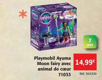 Colruyt Playmobil ayuma moon fairy avec animal de cœur 71033 offre