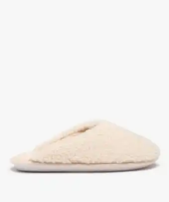 Chaussons femme mules plates unies en textile sherpa vue1 - gemo 4g femme - gemo
