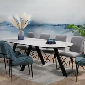 Pier Import Table à manger en céramique blanche mate 240 cm bergame offre