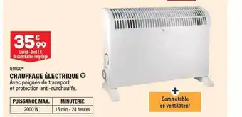 ALDI Chauffage électrique quigg offre