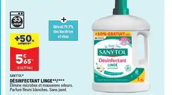 ALDI Désinfectant linge sanytol offre