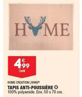 ALDI Tapis anti-poussière home création living offre