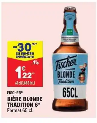 ALDI Bière blonde tradition 6° fischer offre