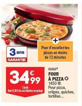 ALDI Four à pizza quigg offre