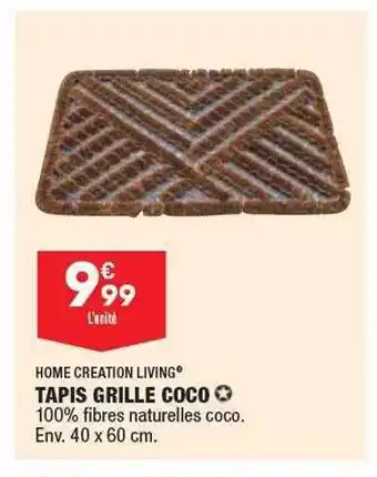 ALDI Tapis grille coco home création living offre
