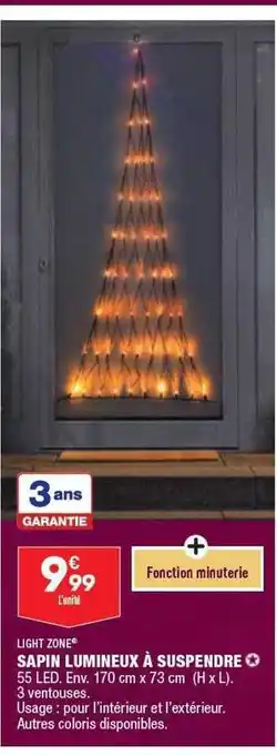 ALDI Sapin lumineux à suspendre light zone offre