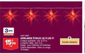 ALDI Guirlande étoiles 3d à led light zone offre