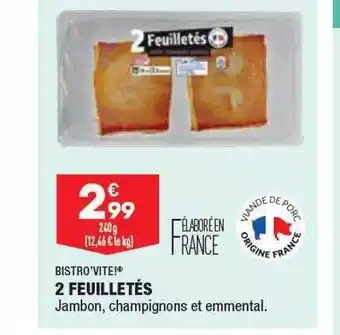 ALDI 2 feuilletés bistro'vite! offre