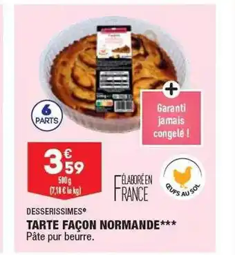 ALDI Tarte façon normande desserissimes offre