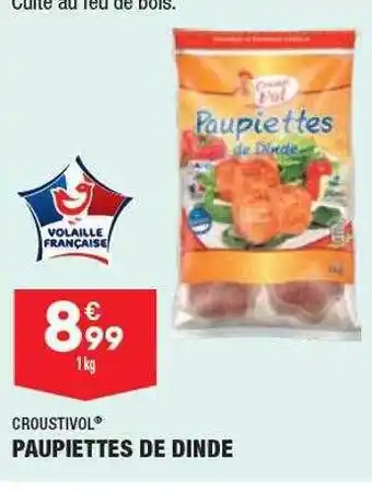 ALDI Paupiettes de dinde croustivol offre