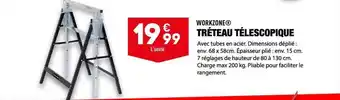 ALDI Tréteau télescopique workzone offre