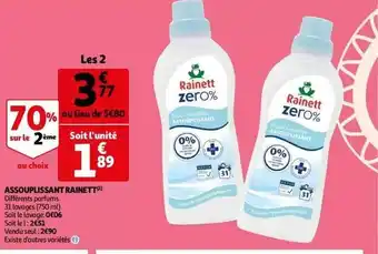 Auchan Assouplissant rainett offre