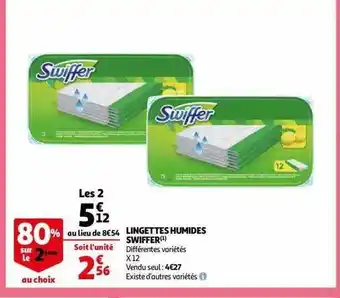 Auchan Lingettes humides swiffer offre