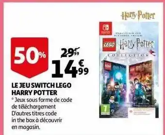 Auchan Le jeu switch lego harry potter offre