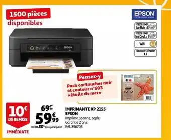 Auchan Imprimante xp 2155 epson offre