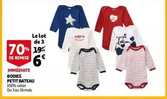Auchan Bodies petit bateau offre