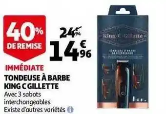 Auchan Tondeuse à barbe king c gillette offre