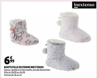 Auchan Boots fille ou femme inextenso offre
