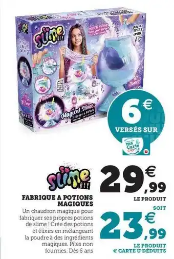 Fabrique à potions magiques so slime