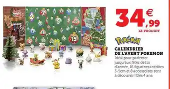 Hyper U Calendrier de l'avent pokémon offre