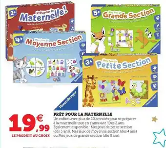 Hyper U Prêt pour la maternelle ravensburger offre