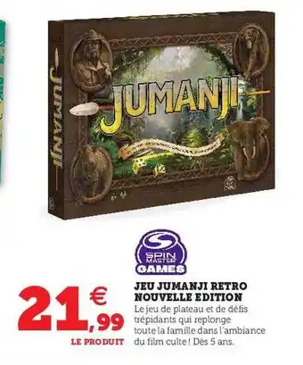 Jeu jumanji rétro nouvelle édition spin master games