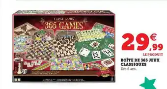 Hyper U Boîte de 365 jeux classiques offre