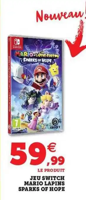 Jeu switch mario lapins sparks of hope