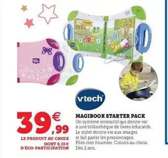 Hyper U Magibook starter pack vtech offre