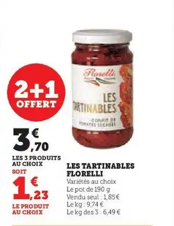 Hyper U Les tartinables florelli offre