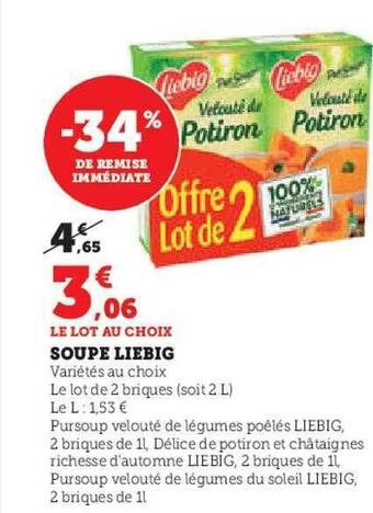 Hyper U Soupe liebig offre