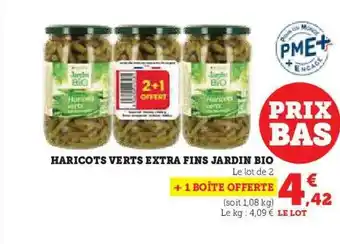 Hyper U Haricots verts extra fins jardin bio offre