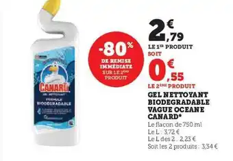 Hyper U Gel nettoyant biodégradable vague océane canard offre